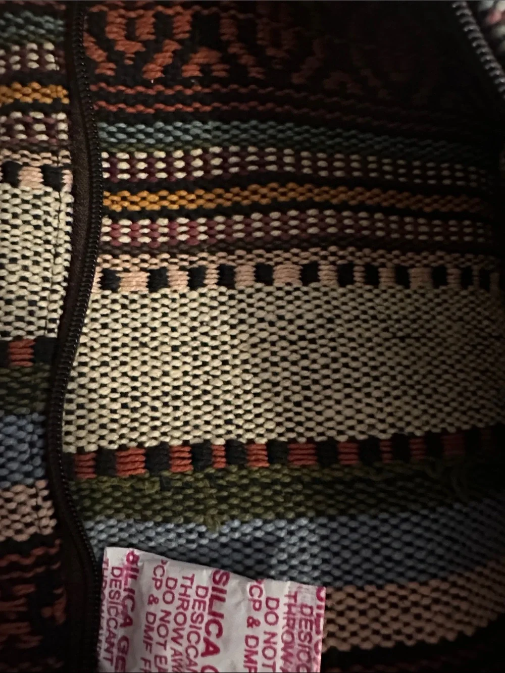 Bohemian Striped Knit Jumpsuit Bag - Rust and Beige /  Raj - La  NWOT